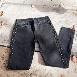 Awesome studded driftwood jeans.